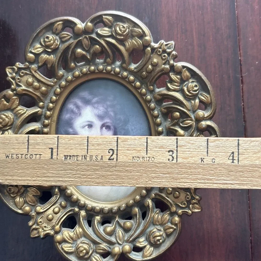 Vintage Cameo Creations Dual Portraits, Convex Glass, Made In France